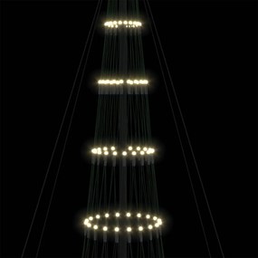 vidaXL LED Χριστουγεννιάτικο Δέντρο με βάση Θερμό λευκό 500 cm Μέταλλο