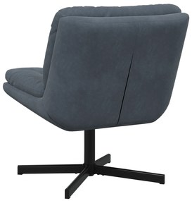 vidaXL Γυριστή Χαλαρωτική Καρέκλα Σκούρο γκρι 63 x 75 x 76 εκ Βελούδο