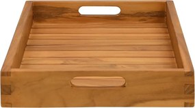 vidaXL Δίσκος Σερβιρίσματος 60 x 35 εκ. από Μασίφ Ξύλο Teak
