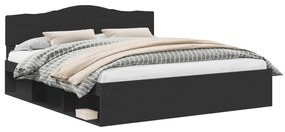 vidaXL Σκελετός Κρεβατιού Μαύρο 180 x 200 cm Στερεά ξυλεία πεύκου