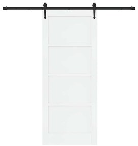 vidaXL Συρόμενη Πόρτα Άλλο ORKDAL Λευκό και μαύρο 83 x 202 εκ.