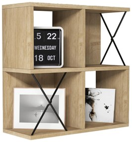 ΡΑΦΙΕΡΑ ΤΟΙΧΟΥ ΜΕΛΑΜΙΝΗΣ ΣΕ ΦΥΣΙΚΟ OAK ΧΡΩΜΑ 60x24x60Y εκ.
