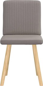 vidaXL Πολυθρόνες Τραπεζαρίας 2 τεμ. Taupe Υφασμάτινες