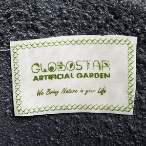 GloboStar® Artificial Garden NASHVILLE 20716 Επιδαπέδιο Πολυεστερικό Τσιμεντένιο Κασπώ Γλάστρα - Flower Pot Μαύρο Φ40 x Υ50cm