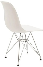 Καρέκλα Adelle PP λευκό-inox πόδι 46x55x81εκ 46x55x81 εκ.