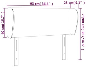 Κεφαλάρι με Πτερύγια Σκούρο Πράσινο 93x23x78/88 εκ. Βελούδινο 3116903