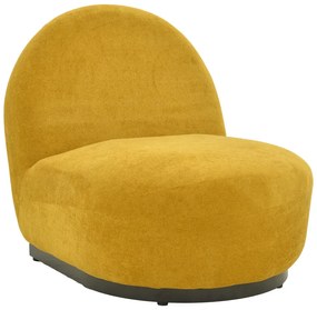 Πολυθρόνα περιστρεφόμενη Zenny pakoworld υφασμα κίτρινο 64x85x68εκ