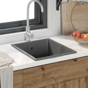 vidaXL Σιντρινο κουζίνας Γκρι 21 x 44 x 14 εκ. Γρανίτης