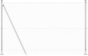 vidaXL Συρματόπλεγμα  με 13 Στήλες με Φλάντζες 1.4x50 μ Γαλβανισμένος Χάλυβας