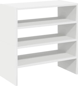 vidaXL Ράφια παπουτσιών 2 τμχ στοιβαζόμενα Λευκό 60x30x30,5 cm