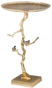 Τραπεζάκι Βοηθητικό Branch AV39715-GOLD 43x43x71cm Gold