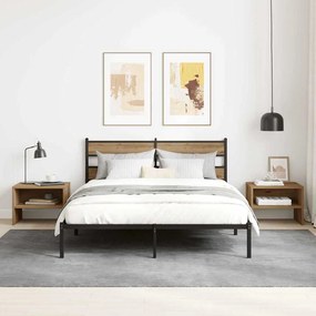 vidaXL Κομοδίνο 2 pcs artisan δρυς 40 x 40 x 30 cm Επεξεργασμένο ξύλο
