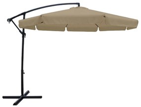 WOODWELL Ε906,2ΟΜΠΡΕΛΑ HANGING Αλουμινίου Σκελετός Ανθρακί, Ύφασμα Μπεζ, Βάση Μέταλλο Βαφή Ανθρακί Φ 3m (H 2,6m) Ε906,2