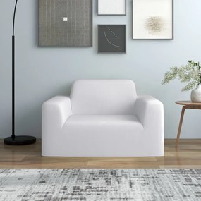 vidaXL Κάλυμμα Καναπέ Ελαστικό Λευκό από Πολυεστερικό Ζέρσεϊ