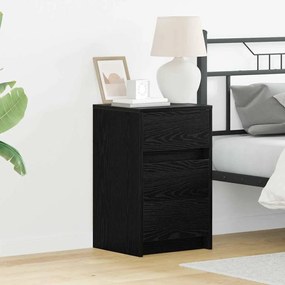 vidaXL Κομοδίνο with Μαύρη δρυς 38 x 34 x 61 εκ. Επεξεργασμένο ξύλο