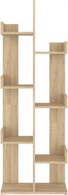 vidaXL Βιβλιοθήκη Sonoma Δρυς 48 x 25,5 x 140 εκ. από Επεξ. Ξύλο