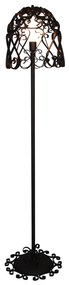 HL-3586-1F LEWIS RELIEF ANTIQUE WHITE FLOOR LAMP