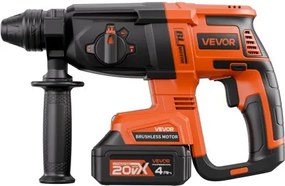 VEVOR 20V SDS-Plus Brushless Cordless Rotary Hammer Drill Kit 1200RPM 4 Function