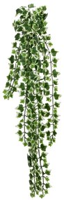 Φυτά Κρεμαστά Τεχνητά 12 τεμ. 339 Φύλλα Πράσινα/Λευκά 90 εκ. - Πράσινο