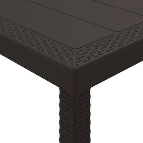 vidaXL Σέτ φαγητού για κήπο 5 pcs Καφέ Rattan Polt