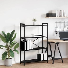 vidaXL Βιβλιοθήκη Μαύρη δρυς 80 x 30 x 118 εκ Επεξεργασμένο ξύλο