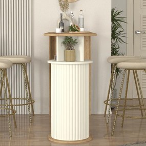 Τραπέζι μπαρ Bohema Megapap χρώμα sepet oak - ivory 150x51,6x101,8εκ. - GP042-0321,1