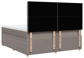 ΚΡΕΒΑΤΙ BOXSPRING ΜΕ ΣΤΡΩΜΑ TAUPE 200X200 ΕΚ. ΥΦΑΣΜΑΤΙΝΟ 3292181