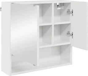 vidaXL Σετ Επίπλων Μπάνιου Επιτοίχιο 3 pcs Υψηλής γυαλάδας λευκό