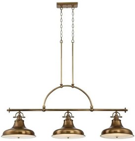 Κρεμαστό Φωτιστικό Οροφής 3xE27 Καμπάνες 133cm Emery Elstead Lighting-QZ-EMERY3P-WS-Ορείχαλκος QZ-EMERY3P-WS