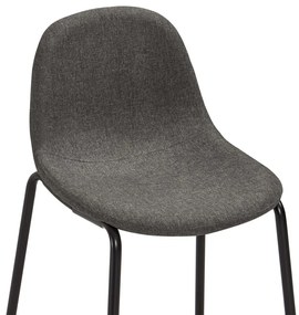 Καρέκλες Μπαρ 2 τεμ. Σκούρο Γκρι Υφασμάτινες - Γκρι