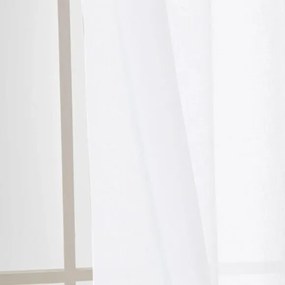 Beauty Home Κουρτίνα γάζα μονόχρωμη με 8 μεταλλικούς κρίκους Fit Art 8447 140x270 Λευκό