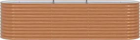 vidaXL Ανεβασμένο Κρεβάτι Καφέ 320 x 80 x 81 cm Ατσάλι