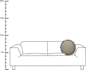 Μαξιλάρι ArteLibre Πομ Πομ Γκρι Βαμβακερό 45x45cm