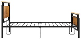 Πλαίσιο Κρεβατιού 120 x 200 εκ. Μεταλλικό - Μαύρο