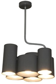 Φωτιστικό Οροφής Κρεμαστό HL-3566-6P 77-3994 Brody Dark Grey Homelighting Metal