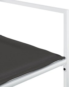 vidaXL Σετ Τραπεζαρίας Κήπου 7 τεμ. Λευκός από Textilene με Μαξιλάρια