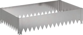 vidaXL Περίγραμμα γκαζόν 100 x 60 x 20 εκ. Ατσάλι Ασημί