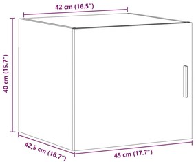 Ντουλάπι Τοίχου Καφέ Δρυς 45x42,5x40 εκ. Επεξεργασμένο Ξύλο