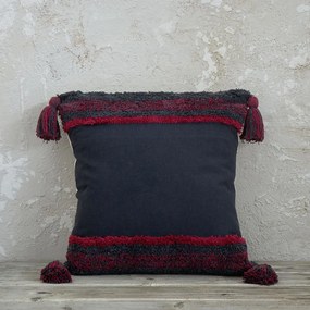 Μαξιλάρι Διακοσμητικό (Με Γέμιση) Janelle Dark Grey Nima 45X45 100% Cotton
