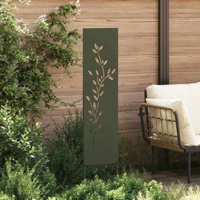 vidaXL Οθόνη Ιδιωτικότητας Κήπου Floral Λαδί 32 χ 140 εκ