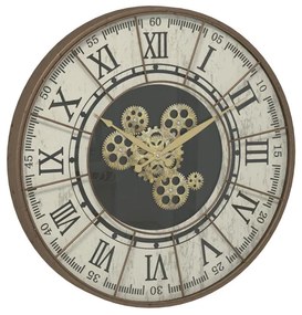 Wall clock Jellar bronze metal D57x7cm 57x7x57 εκ.