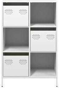vidaXL Ντουλάπα Λευκό 68x39x103,5 εκ. από Χάλυβα