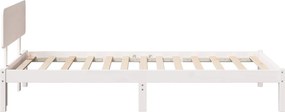 vidaXL Σκελετός Κρεβατιού Λευκό 75 x 190 cm Στερεά ξυλεία πεύκου