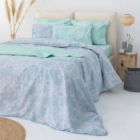 Σεντόνια Μονά (Σετ) Palamaiki Fashion FL6229 Γαλάζιο ΧΩΡΙΣ ΛΑΣΤΙΧΟ 170x260