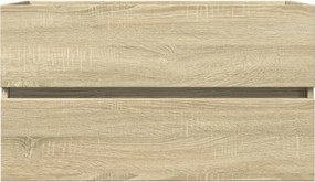 vidaXL Ντουλάπι Νιπτήρα Sonoma Δρυς 80 x 38,5 x 45 εκ. από Επεξ. Ξύλο