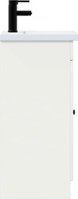 vidaXL Καθρέφτης μπάνιου με νιπτήρα Λευκό 42 x 40 x 84,5 εκ