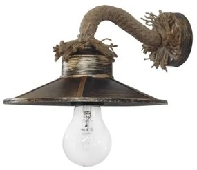 Απλίκα Φωτιστικό Τοίχου PETRA UT-161AP ROPE UT-Μπρονζέ 31-0591 Heronia-31-0591-Μπρονζέ 31-0591