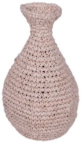 Sannery I Inart sisal vase in natural shade D20x32cm 20x20x32 εκ.