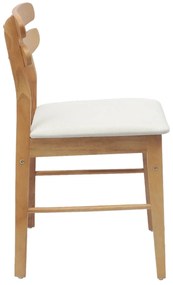 vidaXL Καρέκλα τραπεζαρίας 2 pcs Φυσικό και Ανοιχτό