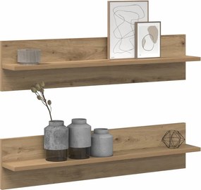 vidaXL Ράφι Τοίχου 2 τμχ. Artisan Oak 80 x 11,5 x 18 εκ